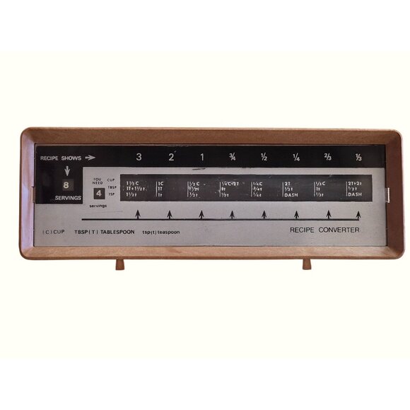 Vintage Recipe Converter Retro Kitchen Gadget Tool Scaling Ingredients - Picture 4 of 7